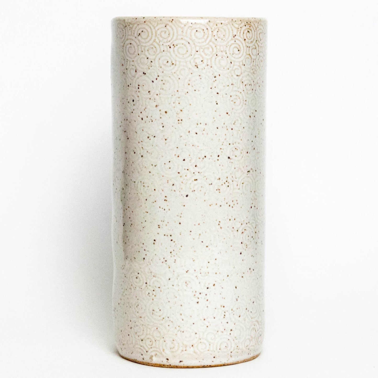 Monstera Leaf Pattern White Vase