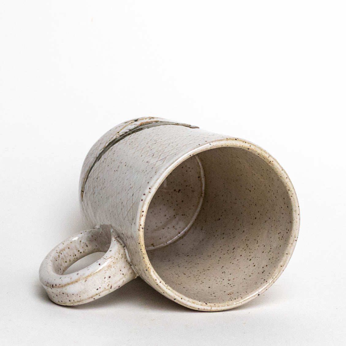 Tufted Titmouse on White Stoneware 14oz Mug