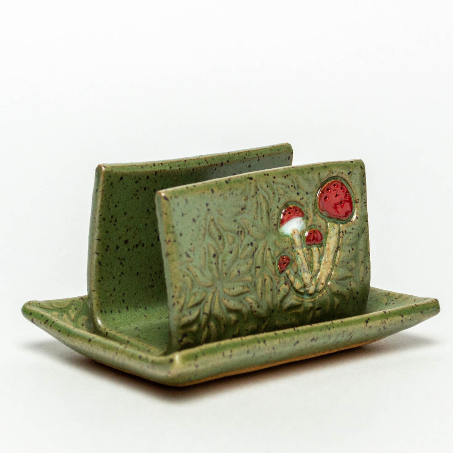Mushroom Design Green Sponge Holder