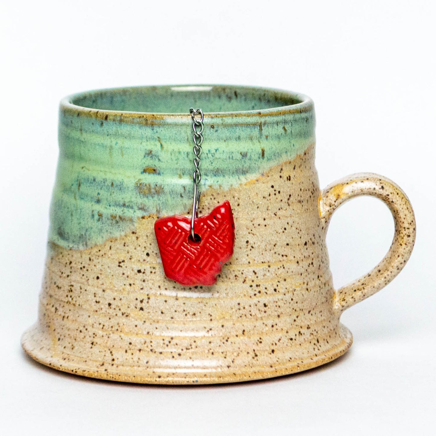 Ohio State Stoneware Charm w/ Tea Ball Infuser - Red