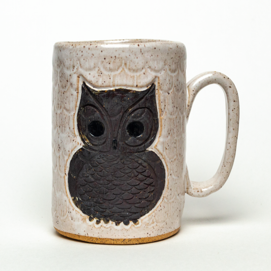 Vintage Owl White 14oz Mug