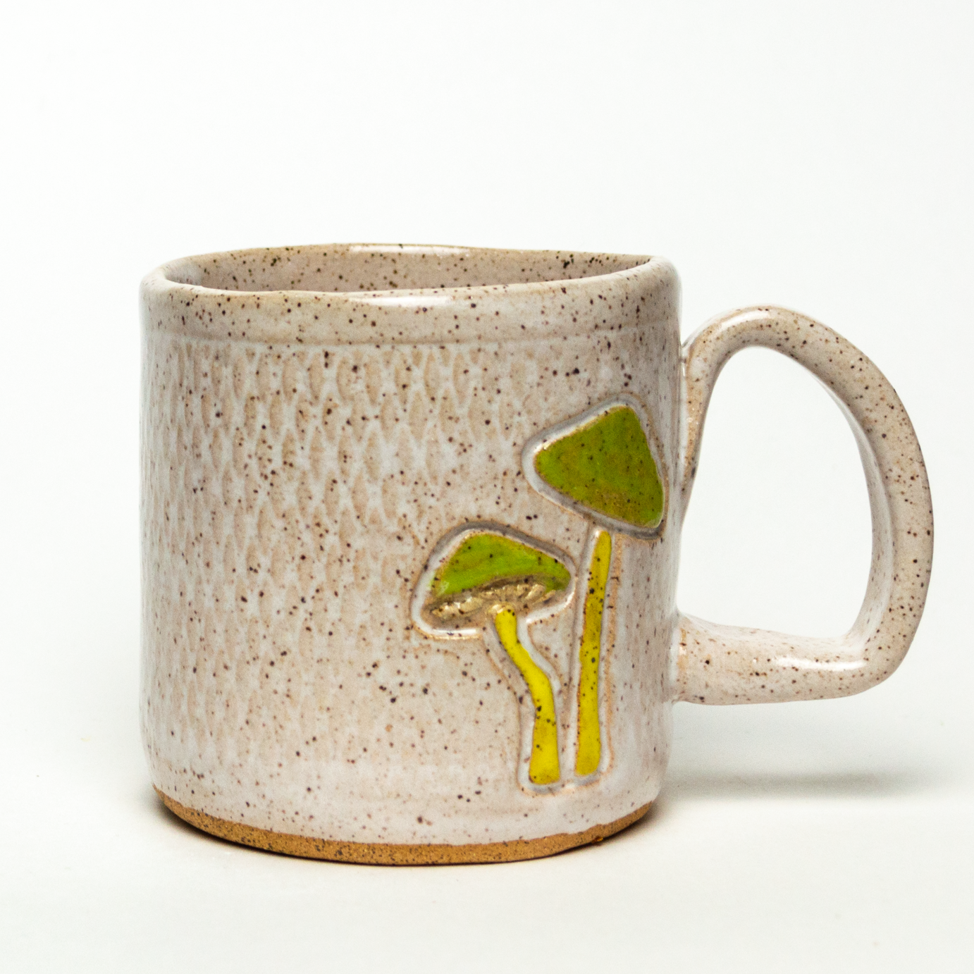 Parrot Mushroom Design White 10oz Stoneware Mug