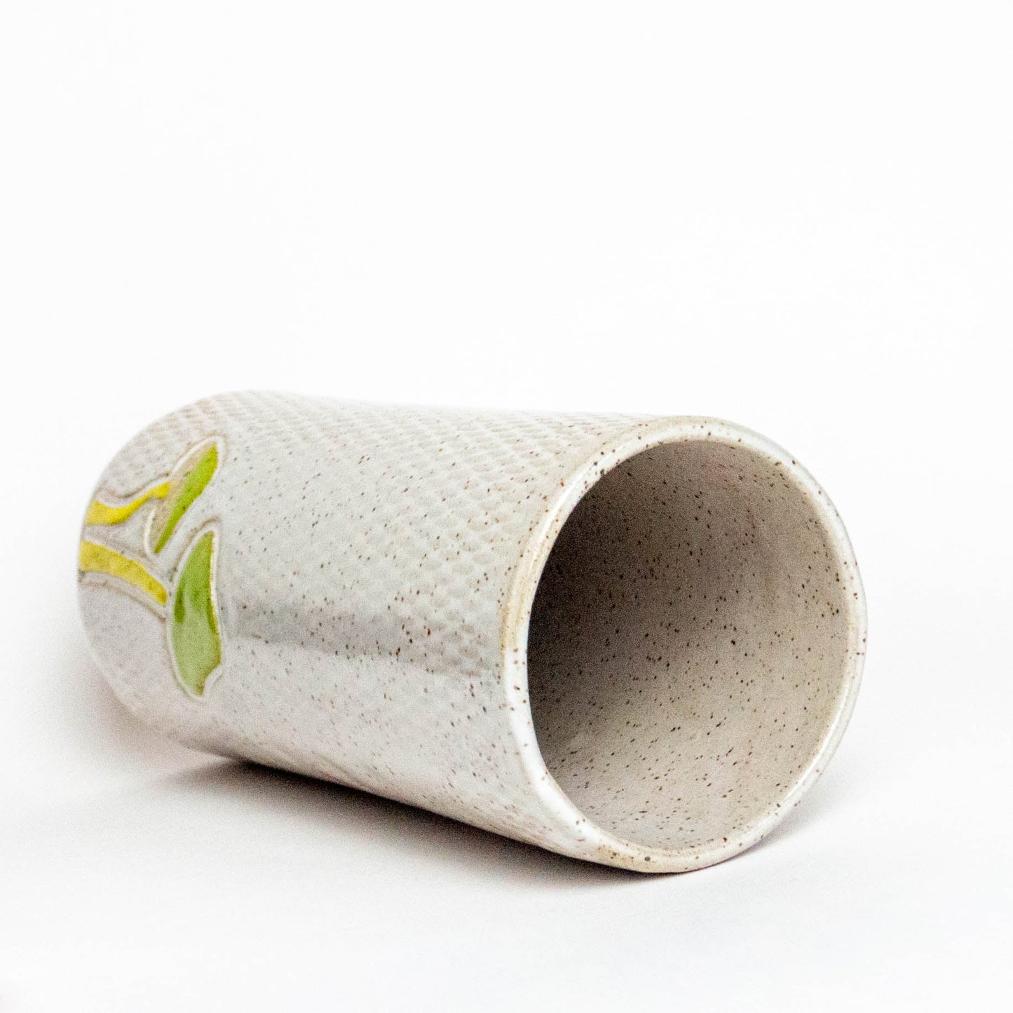 Parrot Mushroom White Vase