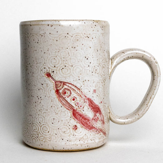 Red Rocket White 14 oz Mug