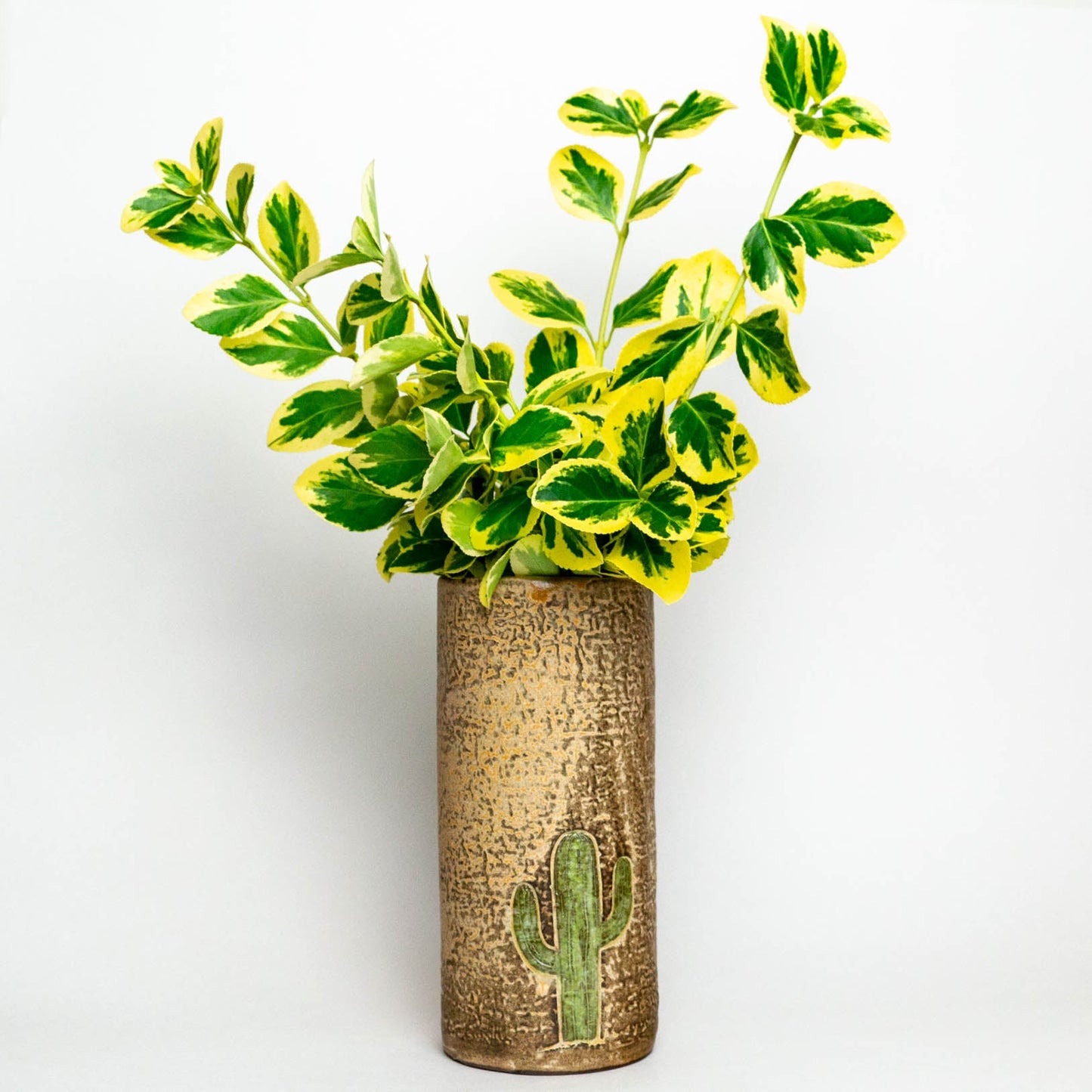 Saguaro Cactus Beige Vase
