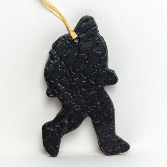 Black Sasquatch Stoneware Ornament
