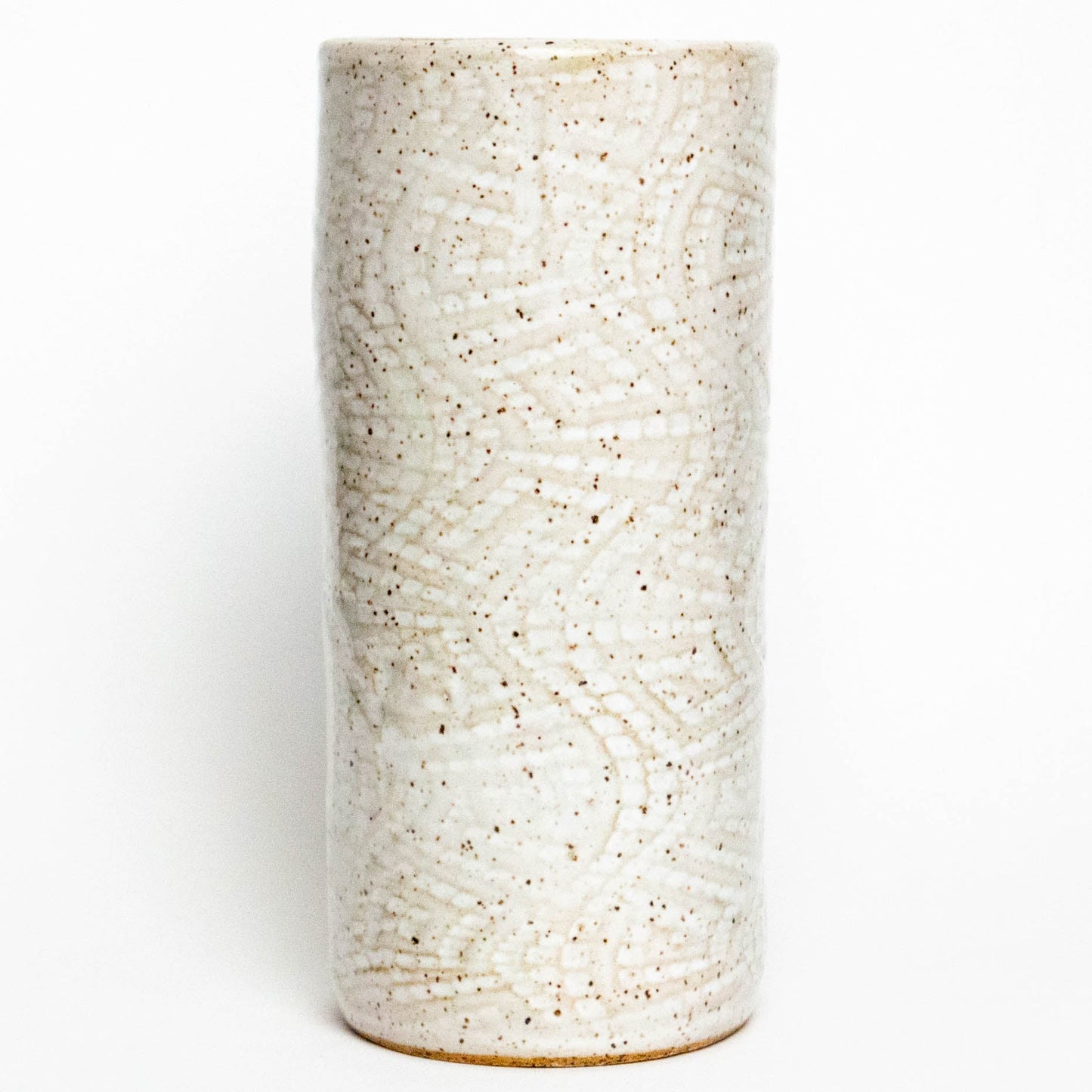 Sea Turtle Pattern White Vase
