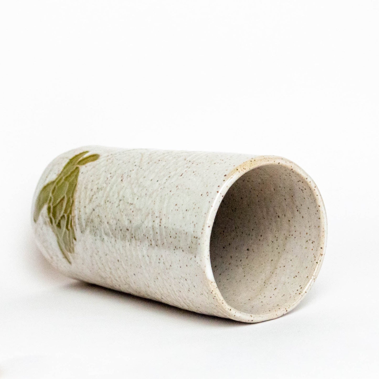 Sea Turtle Pattern White Vase