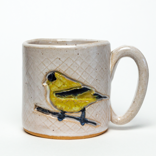 Goldfinch White Stoneware 10oz Mug