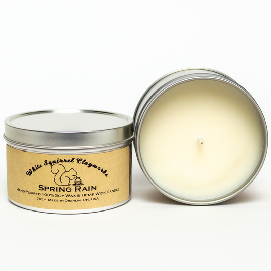 Spring Rain Soy Candle - 7oz - Silver Tin