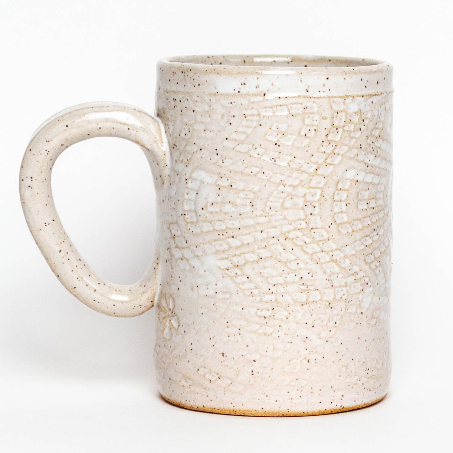 Starfish on White Stoneware 14oz Mug