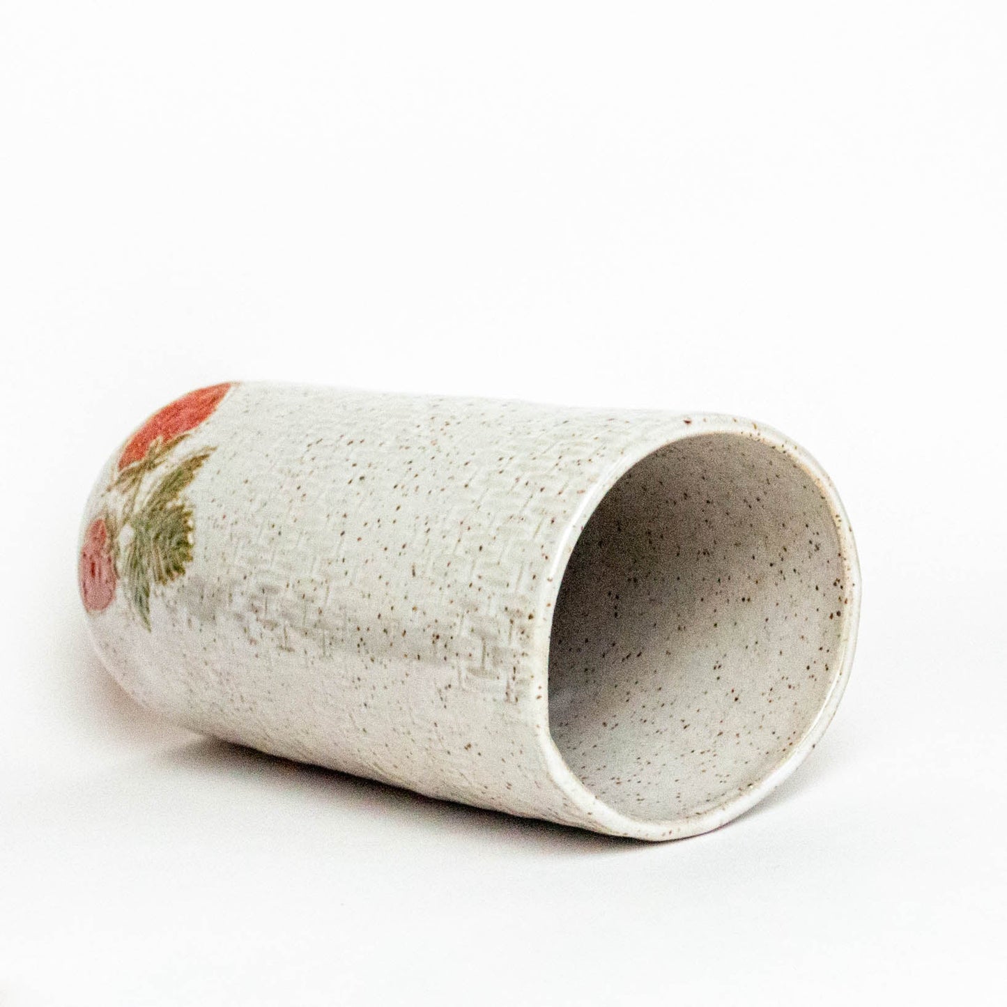 Strawberry White Vase