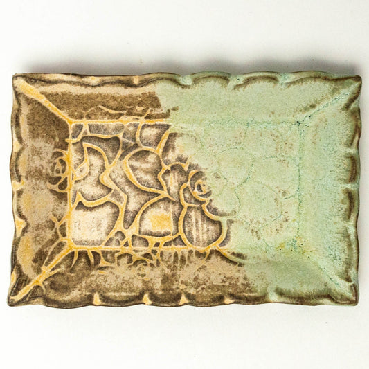 Succulent Pattern Sand - Green Trinket Dish