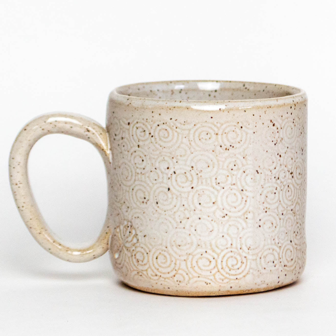 Flying Saucer / UFO Handmade Ceramic White 10oz Mug