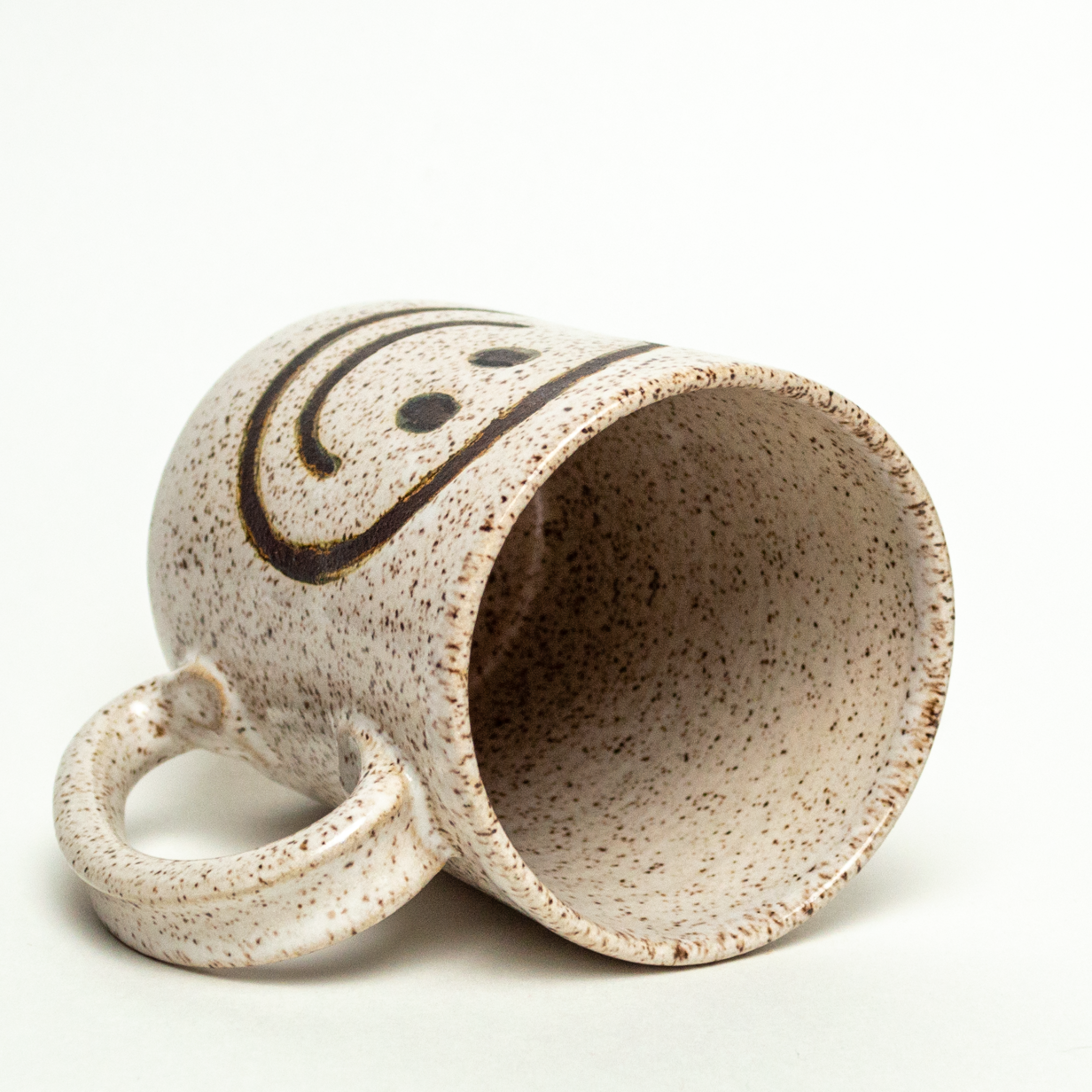 White Smiley Face 14oz Mug