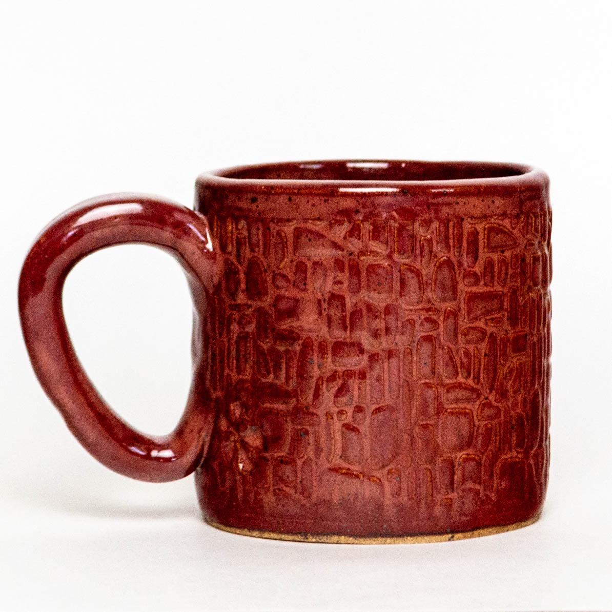 White Squirrel on Cinnamon Red Stoneware 10oz Mug