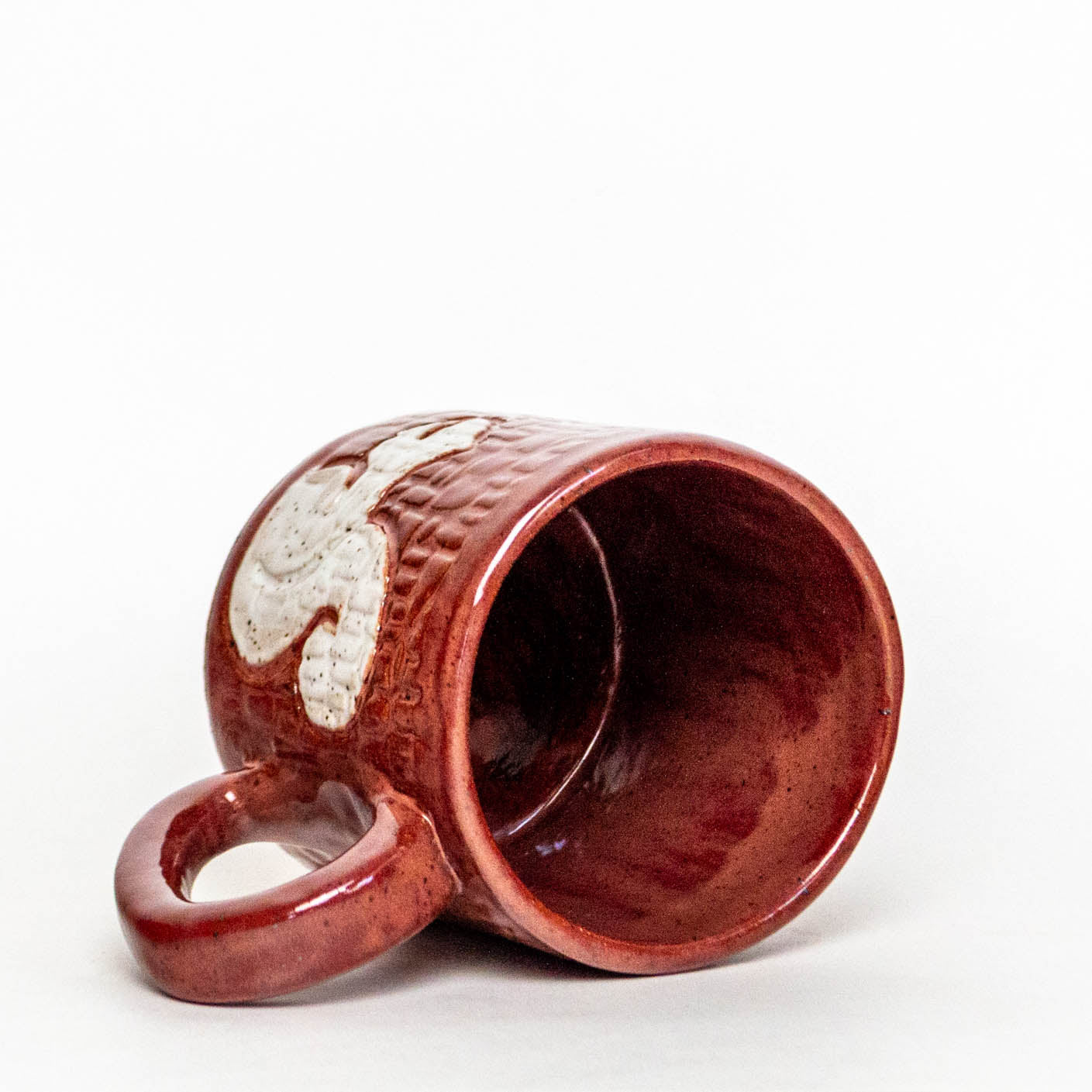 White Squirrel on Cinnamon Red Stoneware 10oz Mug