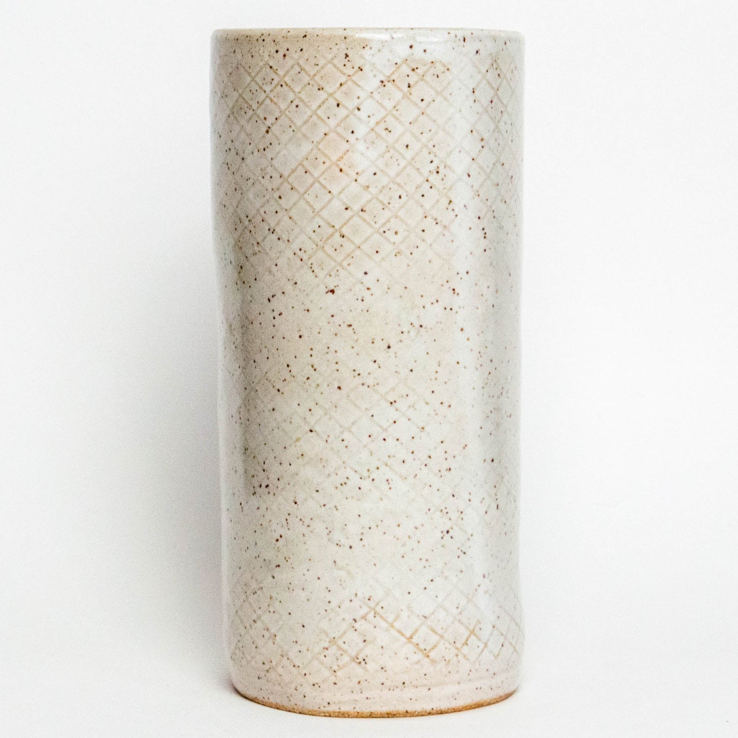 Pileated Woodpecker White Vase
