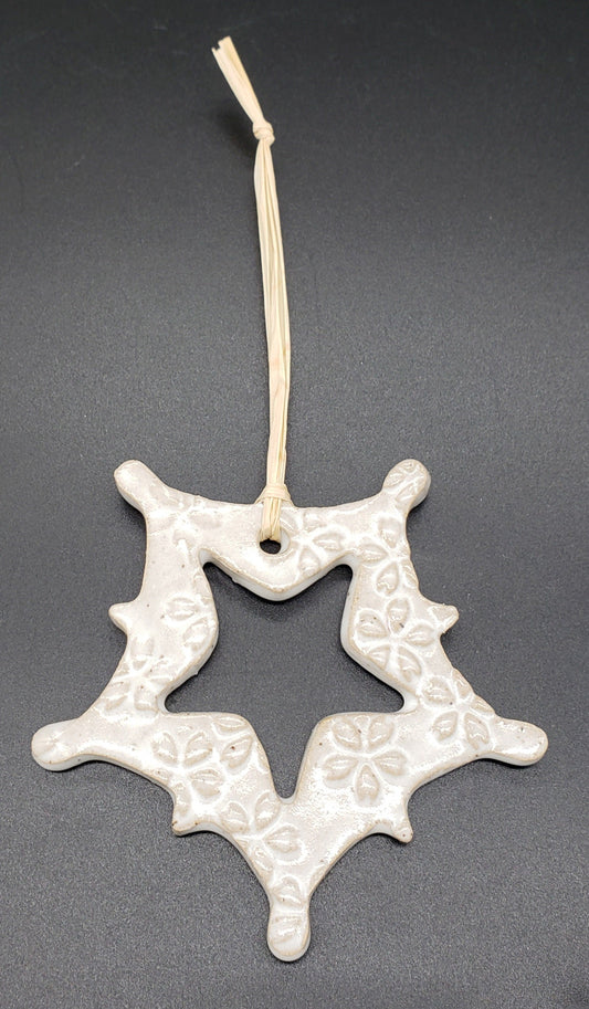 Snowflake Stoneware Ornament