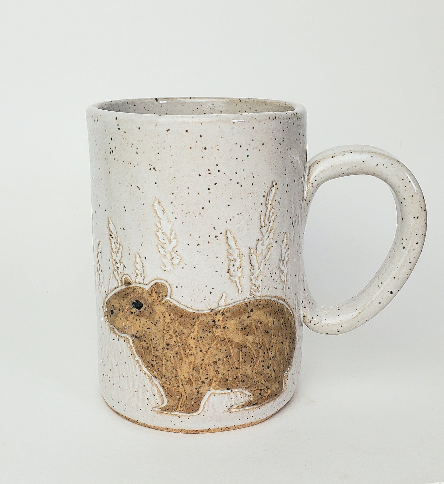 Capybara 14oz White Stoneware Mug