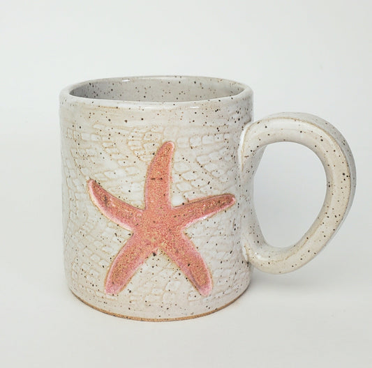 Starfish on White Stoneware 10oz Mug