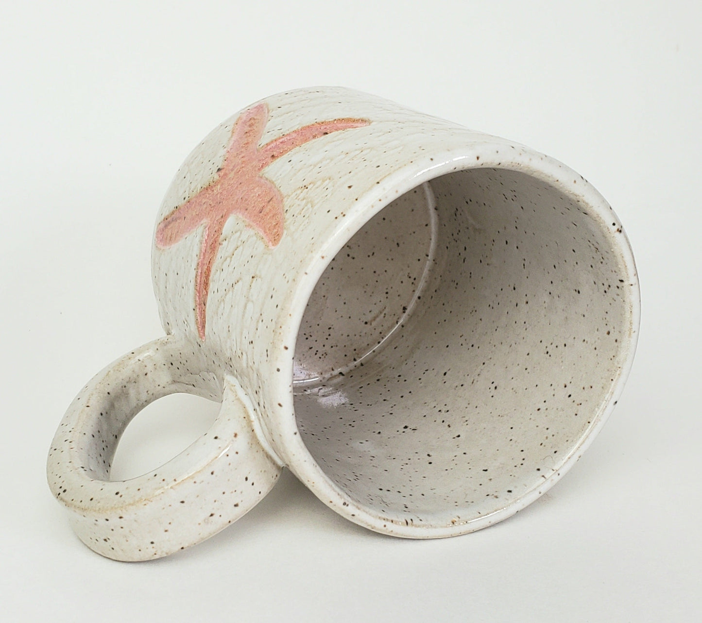 Starfish on White Stoneware 10oz Mug