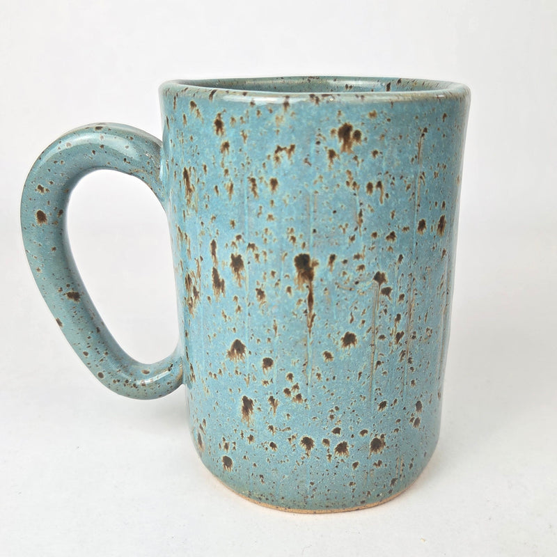 Brown Chicken Stoneware Blue Spangled 14 oz Mug
