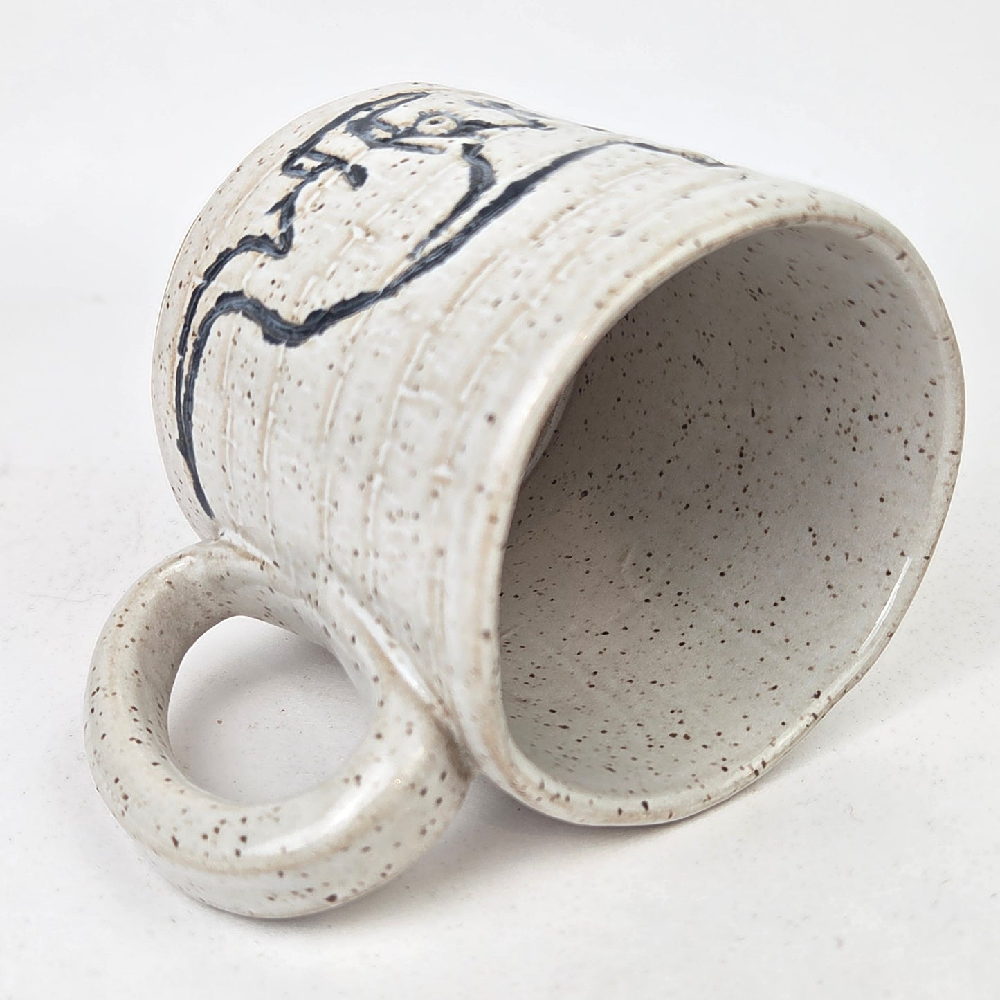 Kangaroo & Joey on White 10oz Stoneware Handmade Mug