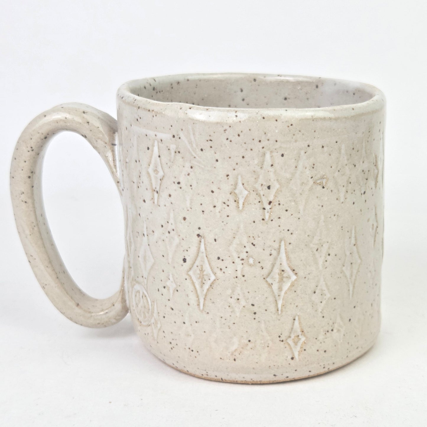 Flamingo on White Retro Design Stoneware 10 oz Mug