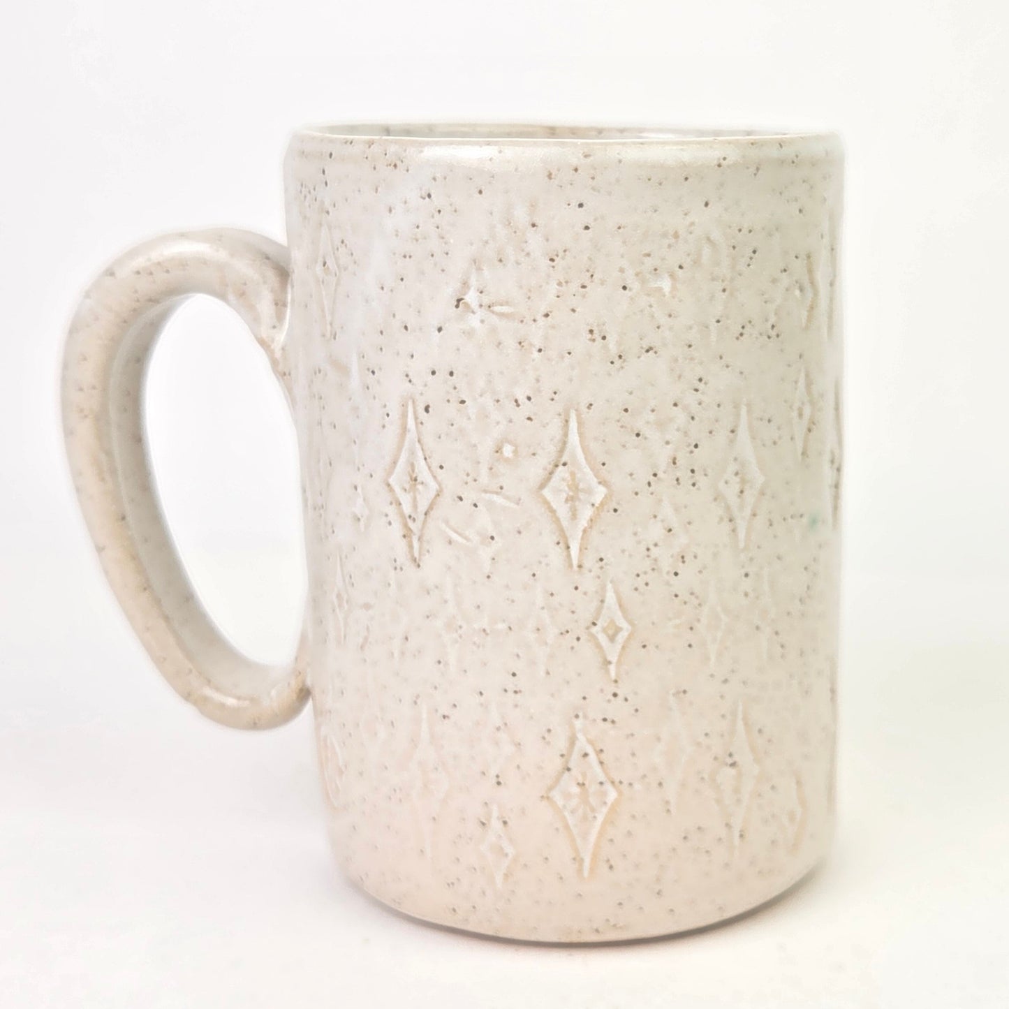 Flamingo on White Retro Design Stoneware 14 oz Mug