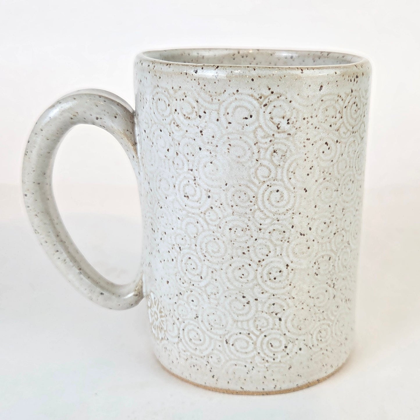 Blue Alien on White 14oz Stoneware Mug