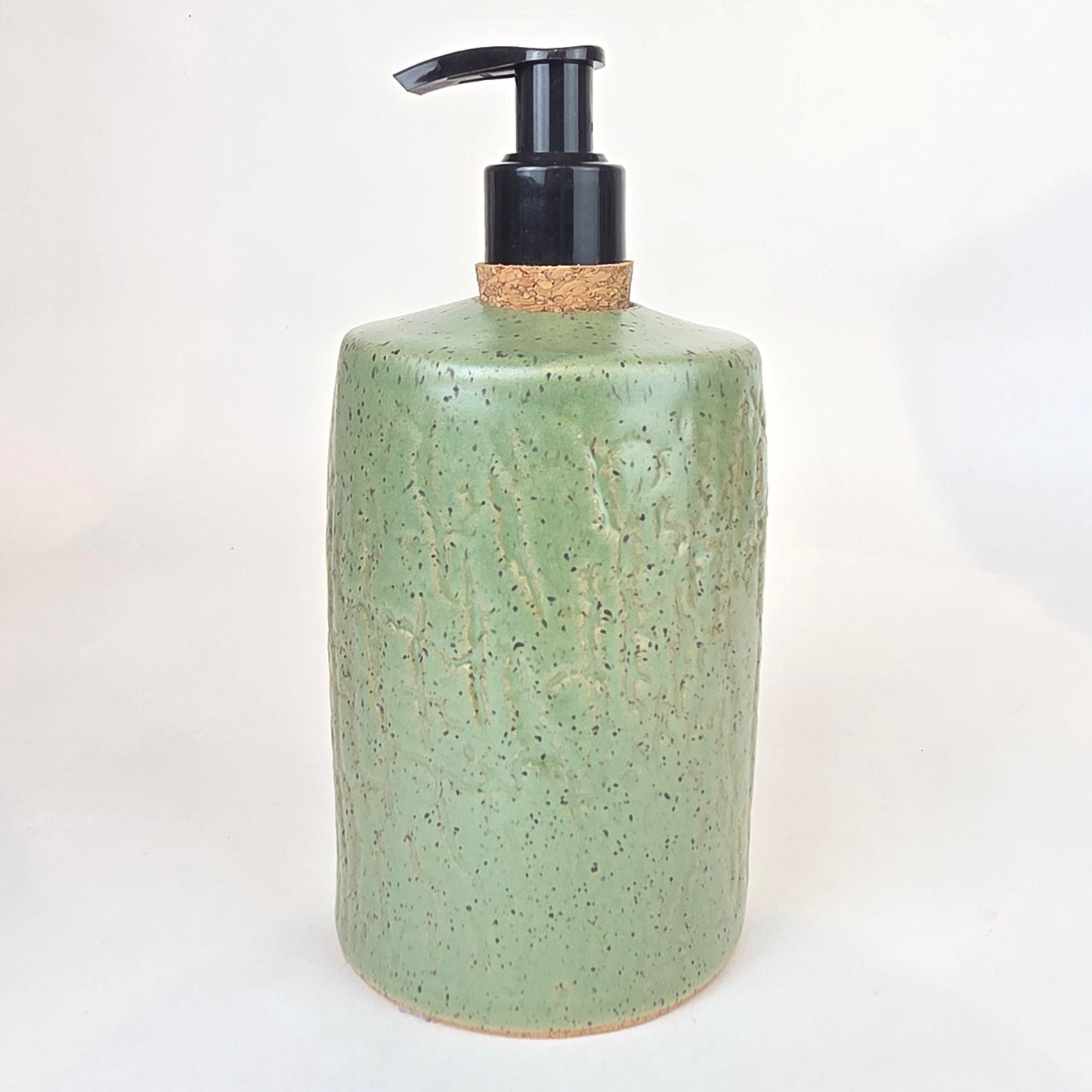 Sasquatch / Bigfoot Handmade Green Stoneware Soap/Lotion Dispenser