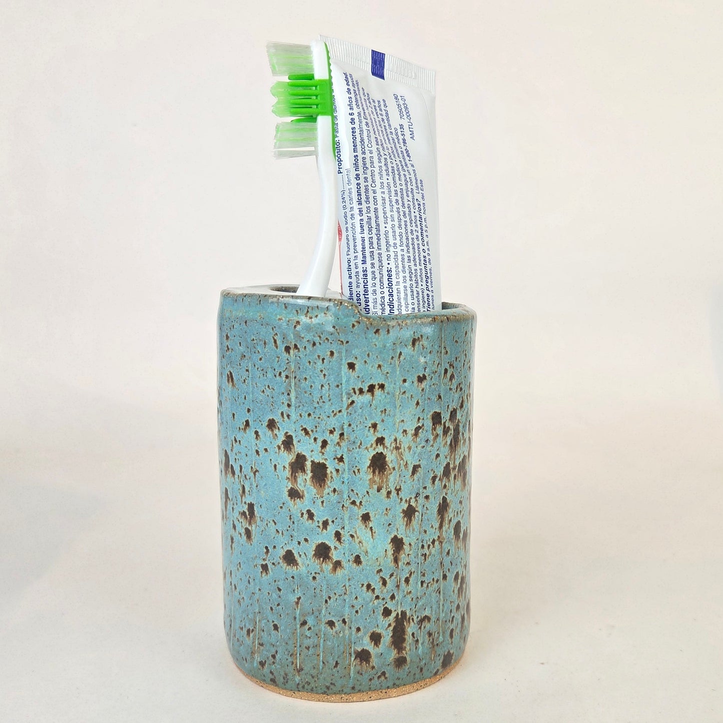 Brown Chicken Handmade Stoneware Toothbrush Holder