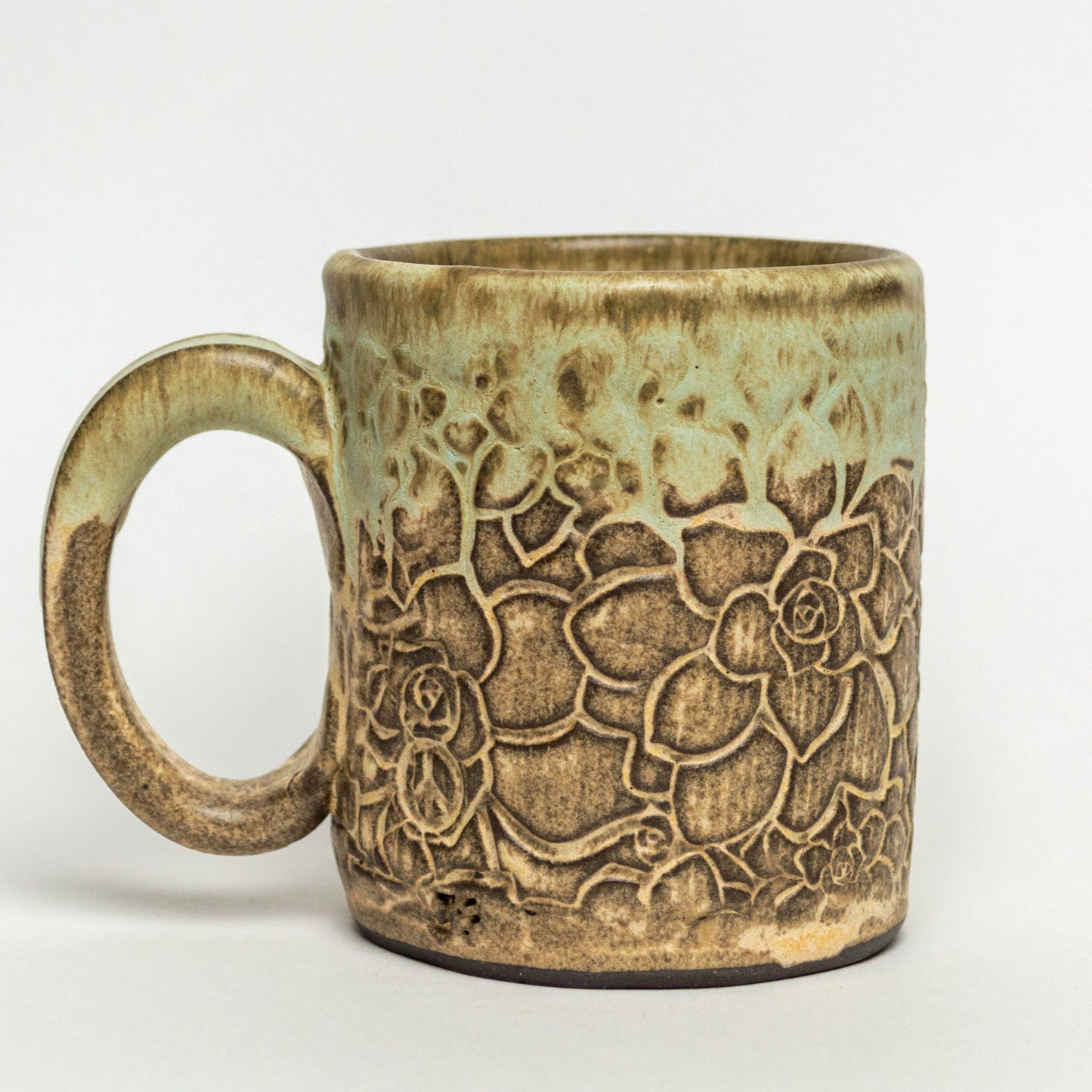 Succulent Pattern Green 12 oz Mug