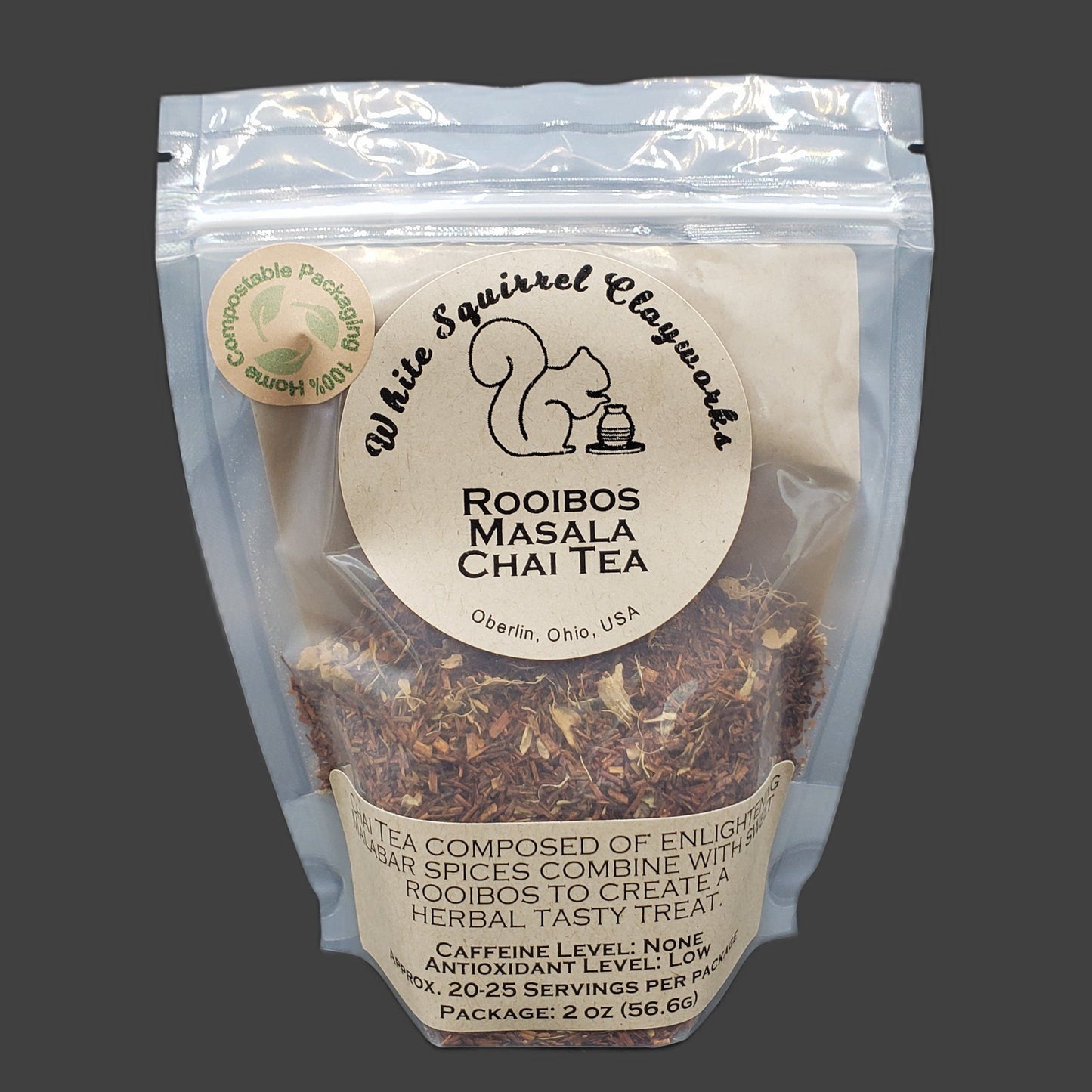 Rooibos Masala Chai Looseleaf Tea - 2oz - Home Compostable Packaging