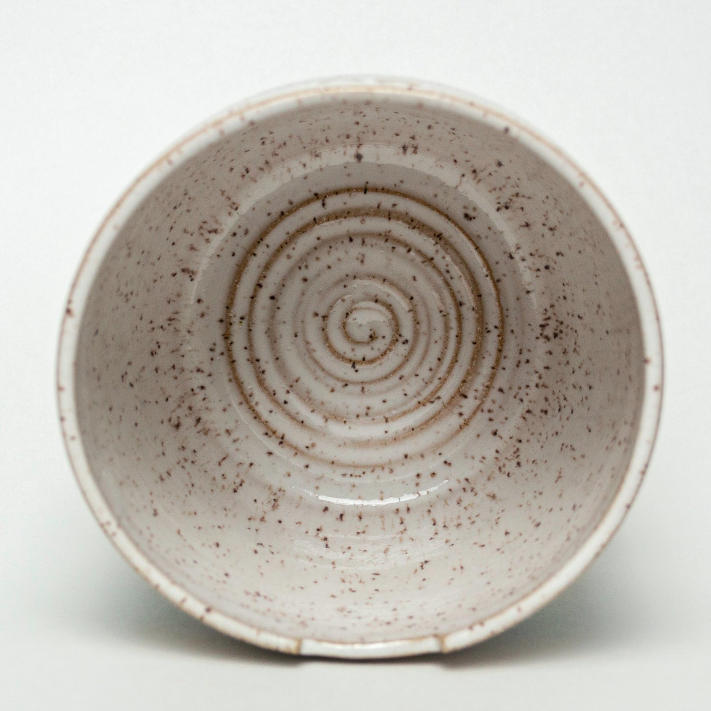 Green to White Rice/Noodle Hand-thrown Stoneware Bowl