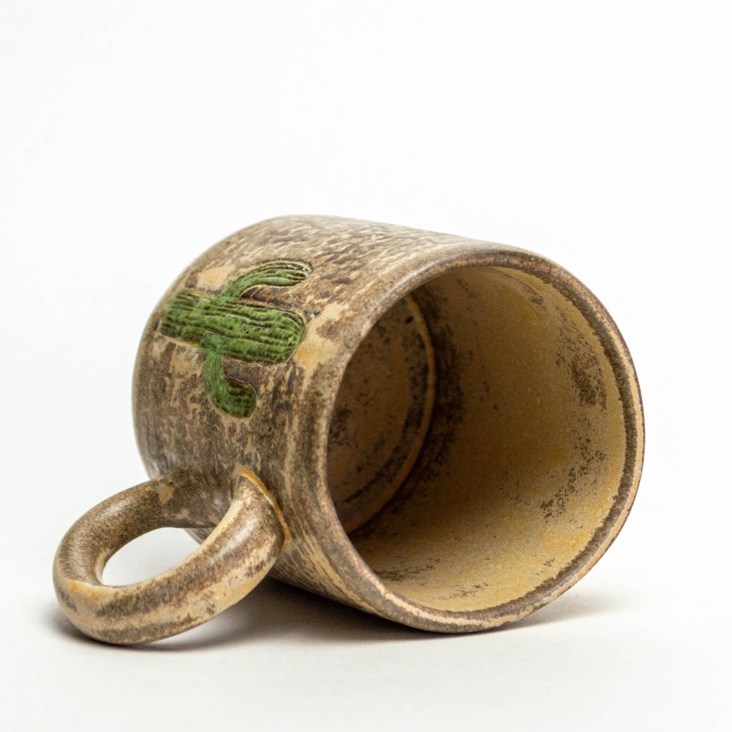 Saguaro Cactus Beige Chocolate Clay Stoneware 10oz Mug