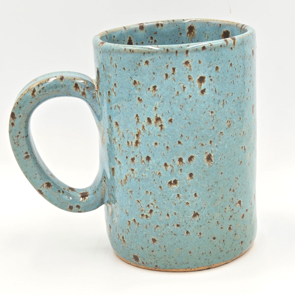 Banana Slug Mug, Blue Glazed Stoneware 14 oz