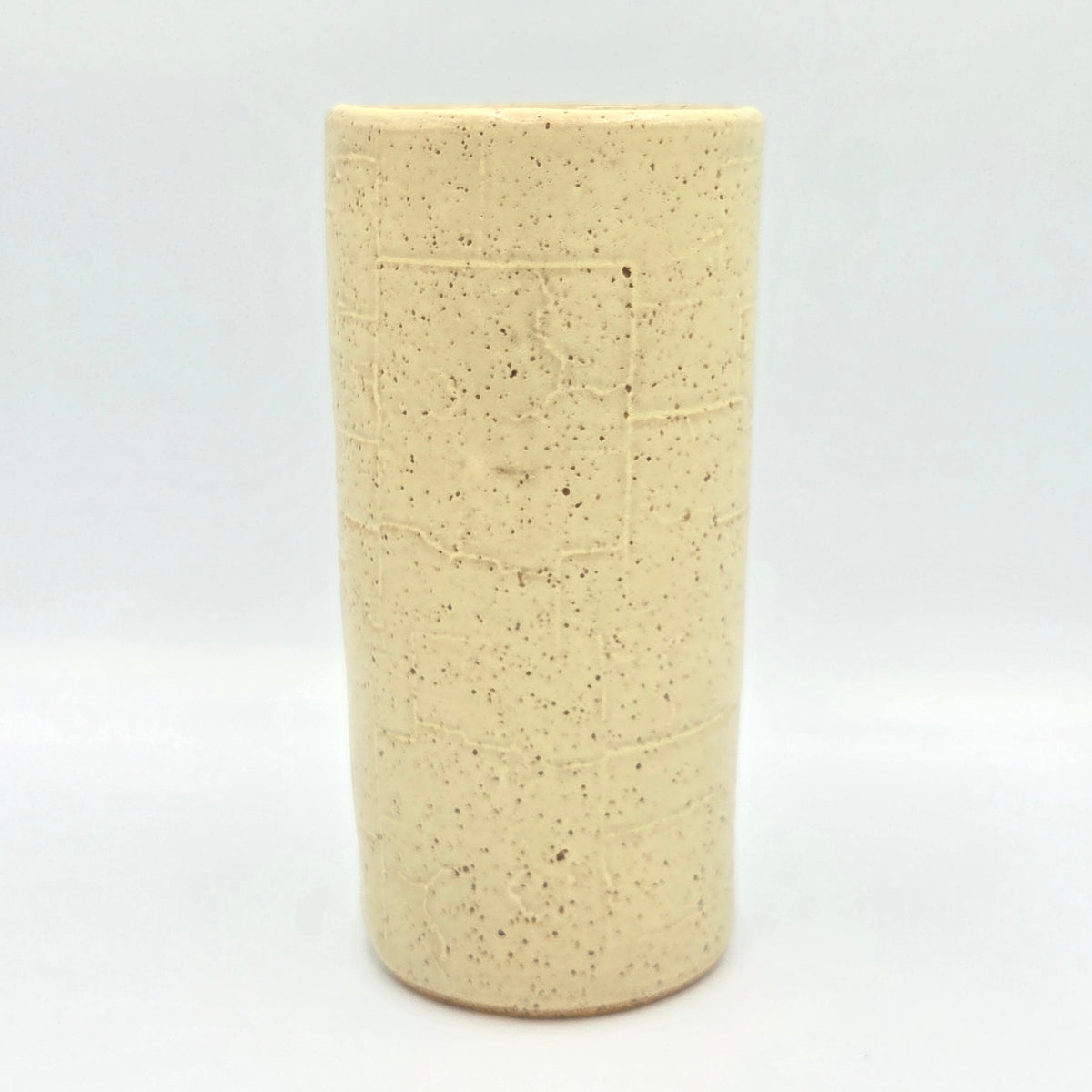 Blue Bonnet Mushroom Butter Stoneware Vase