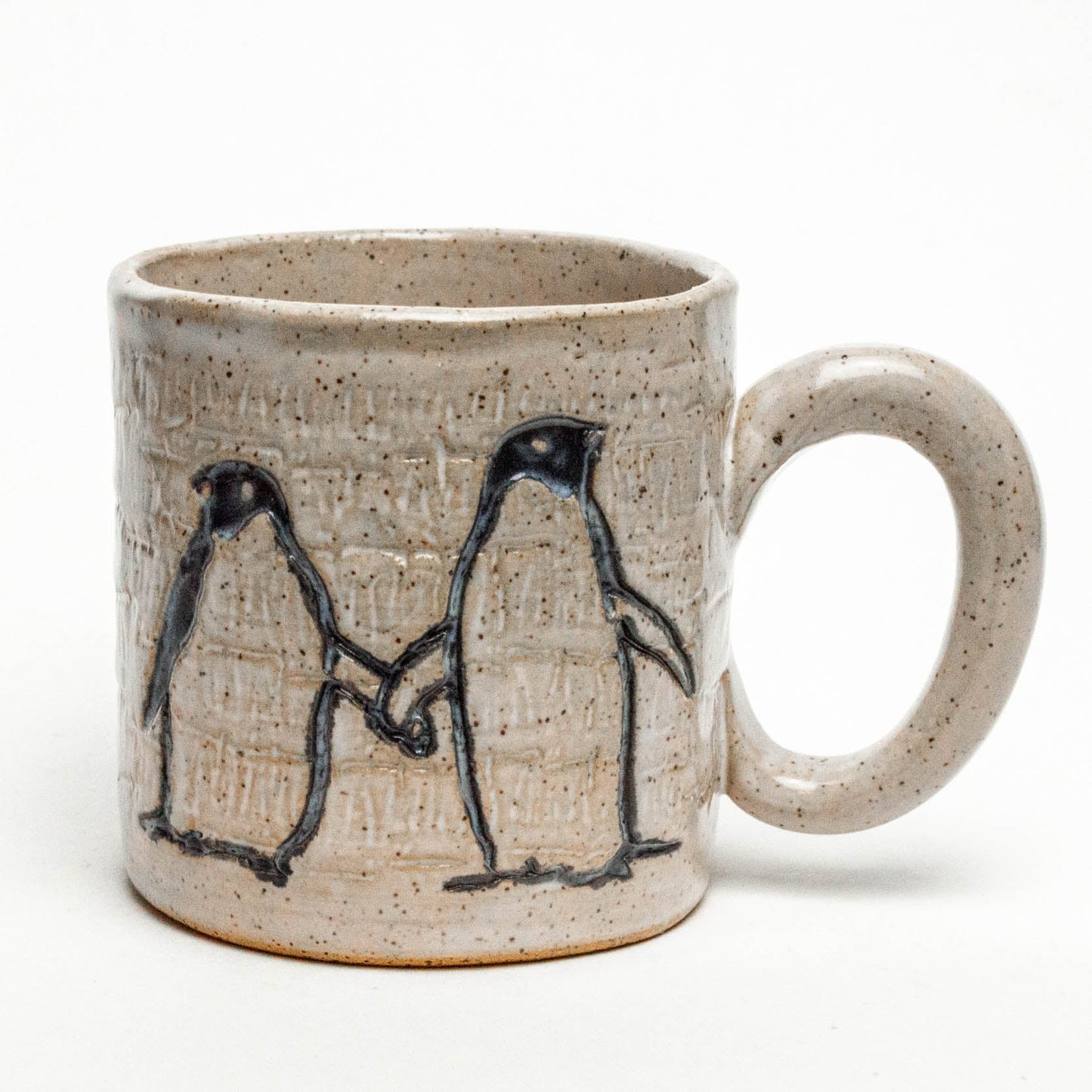 Penguins on White 10 oz Stoneware Mug