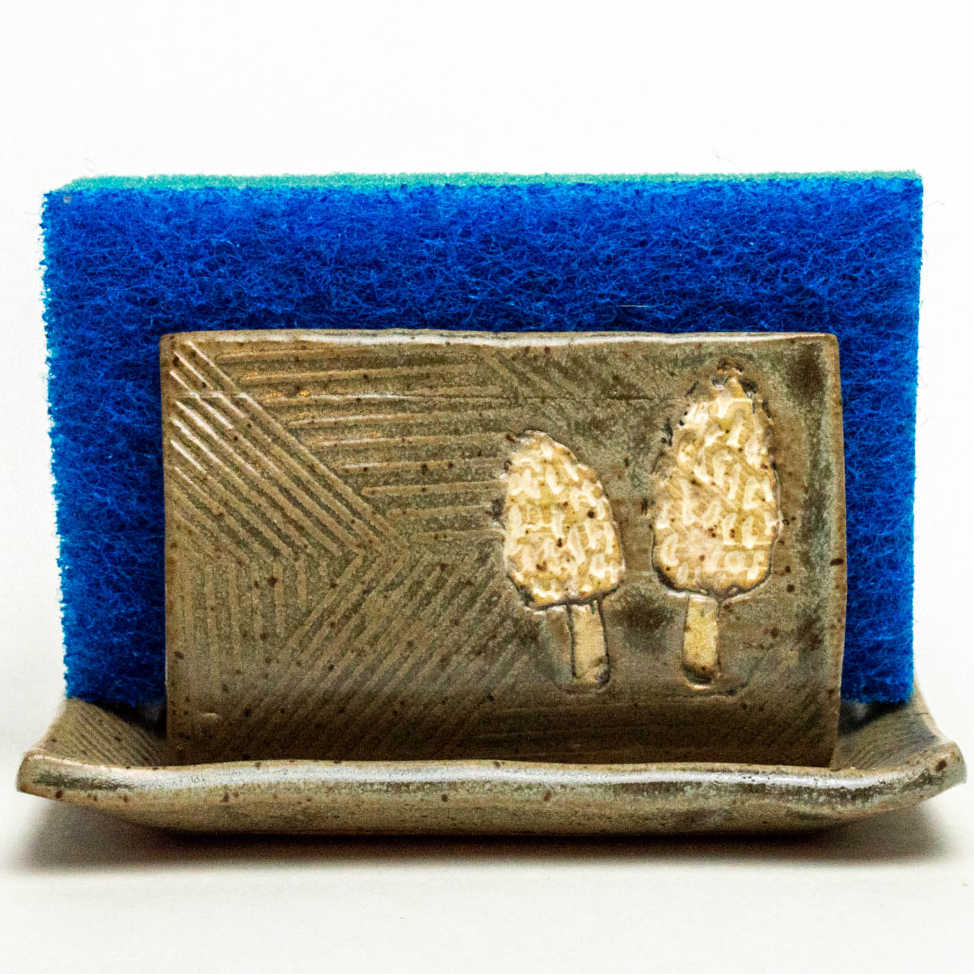 Morel Mushroom Gray Sponge Holder