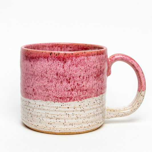 Frosted Cherry Hand Thrown Stoneware 14-16ox Mug