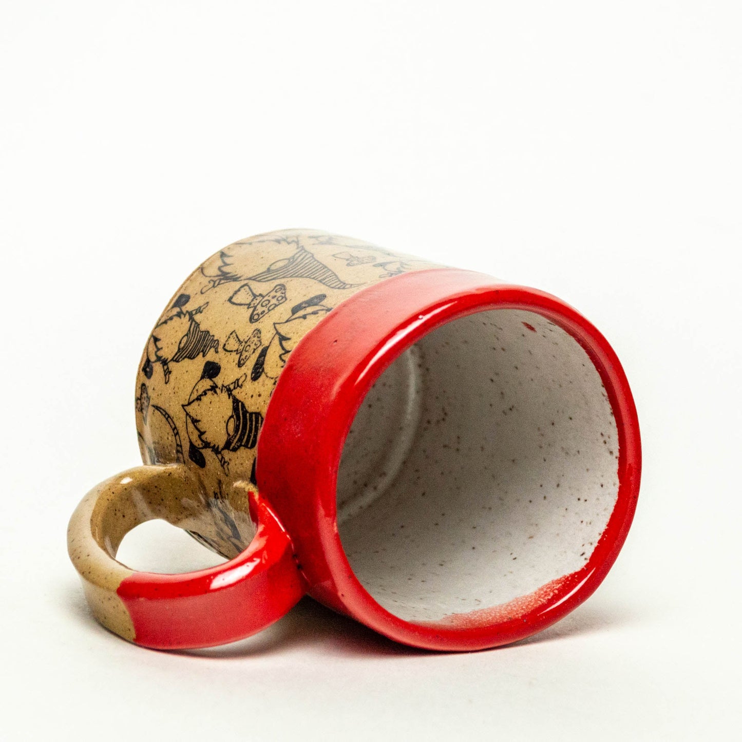 LIMITED Winter Gnome Handmade Ceramic Red 12 oz Mug