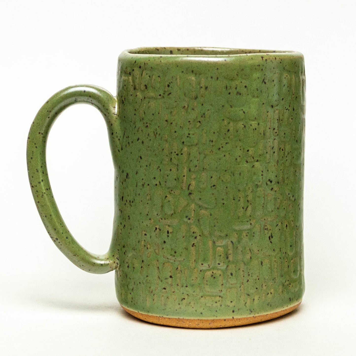 White Squirrel on Green Stoneware 14oz Mug