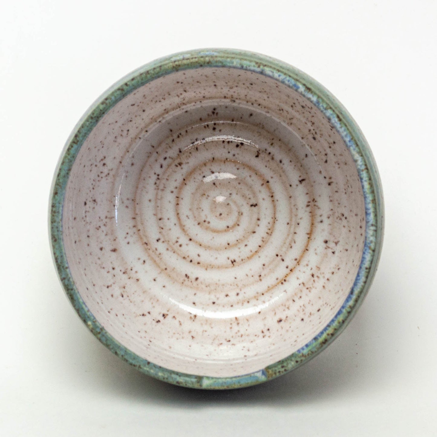 Hand-Thrown Stoneware Blue to Green Rice/Noodle Bowl
