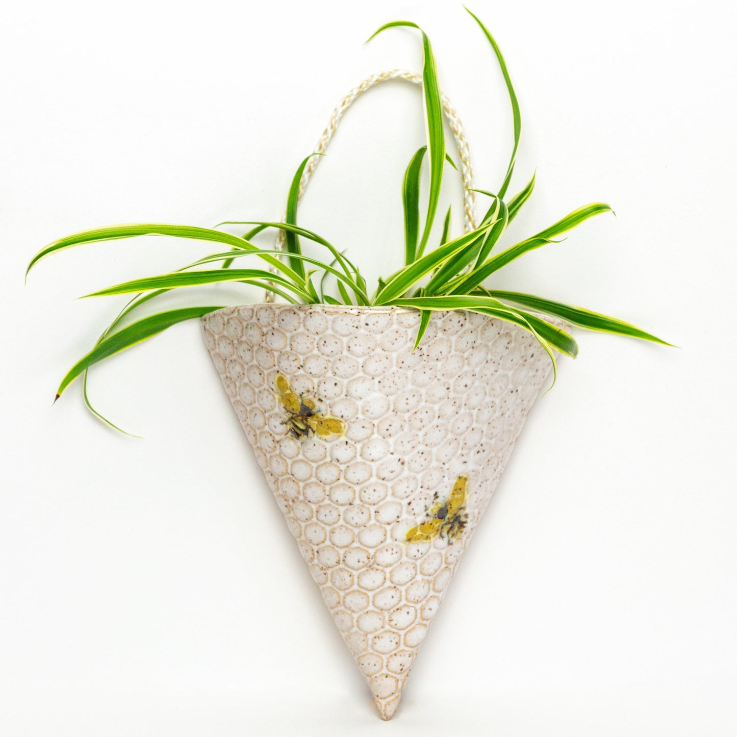 Bee White Wall Pocket