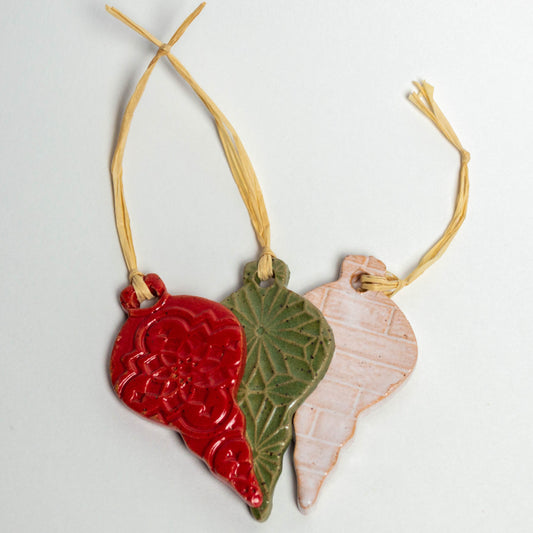 Classic Christmas Ornament - Stoneware Ornaments