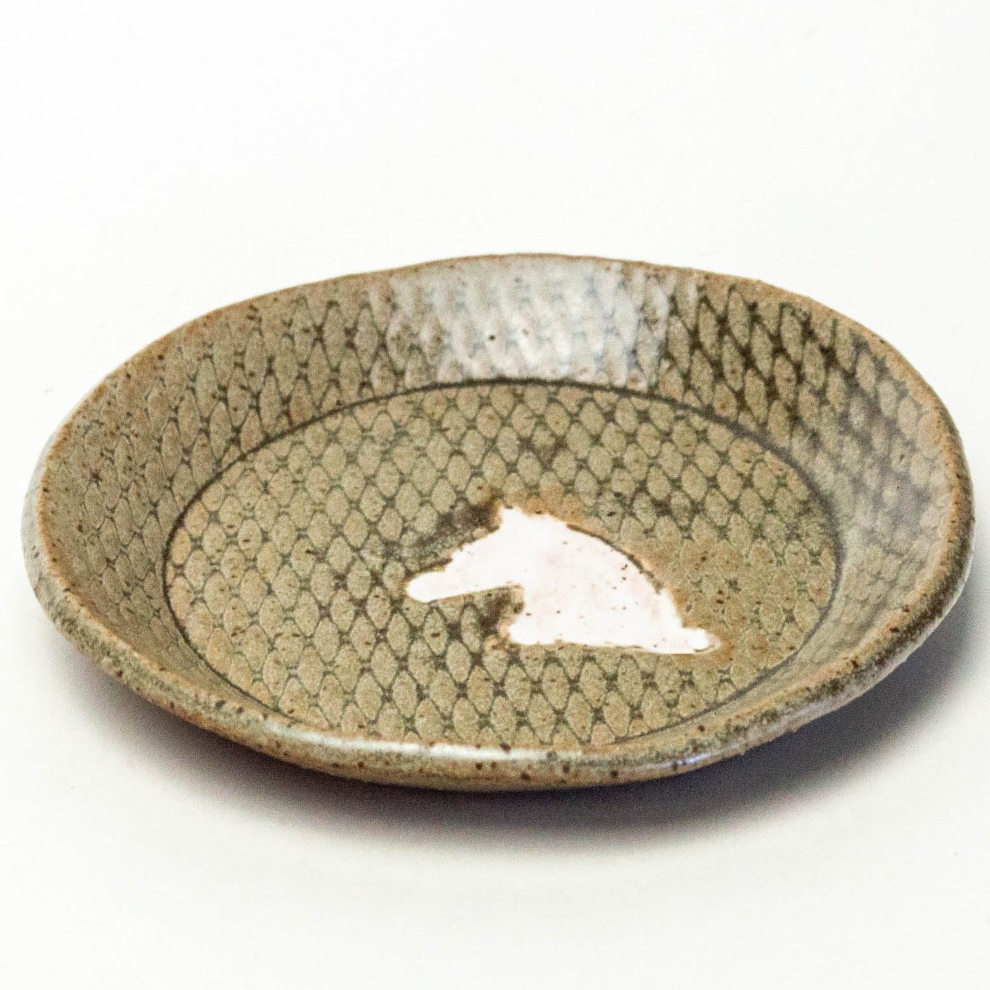White Horse on Silver Round Trinket Dish