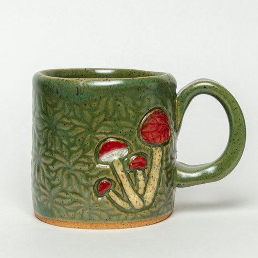 Mushroom Green 10oz Stoneware Mug