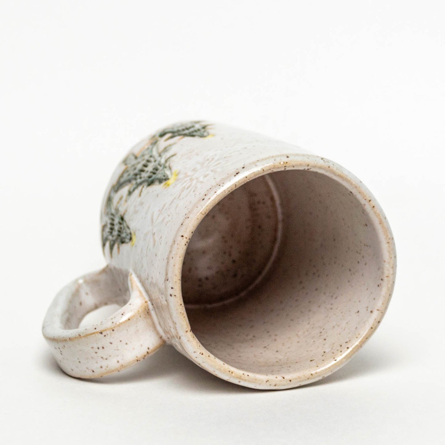 Holiday Trees on White Stoneware Mug 14oz Mug